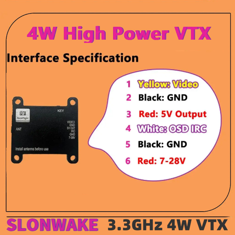 SLONWAKE FPV 3.3G 16CH 4000mW  - đánh giá và giá Fpv Drone Receiver
