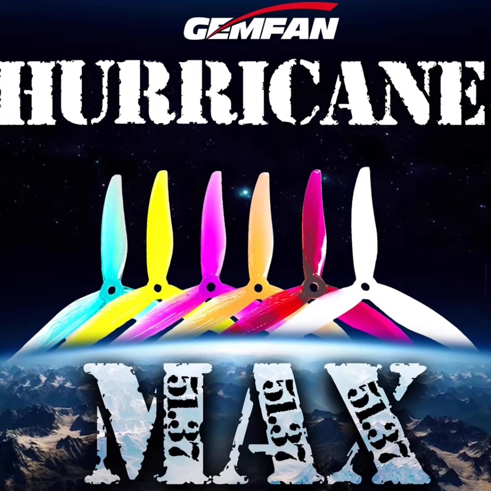 2Pairs Gemfan Hurricane 51377  - đánh giá và giá Fpv Drone Propeller